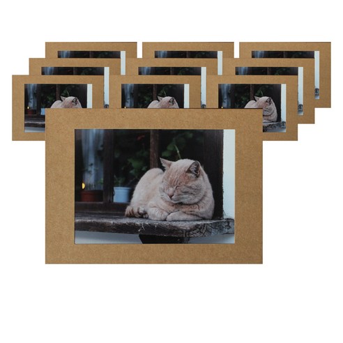 무즈앤뷰즈 5x7 엽서형 종이액자, 10개, 크라프트