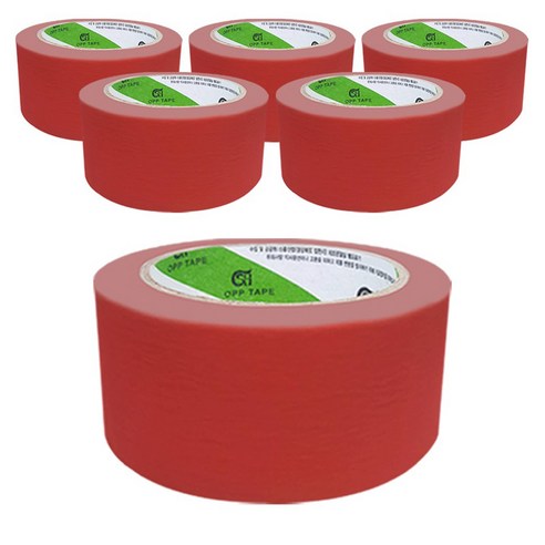 신흥테이프 마스킹 테이프 빨강 48mm x 40m, 6개