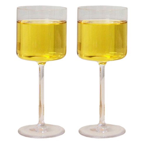 벨르디자인 예쁜 크리스탈 홈파티 글라스 와인잔 PRE05, 2개, 230ml