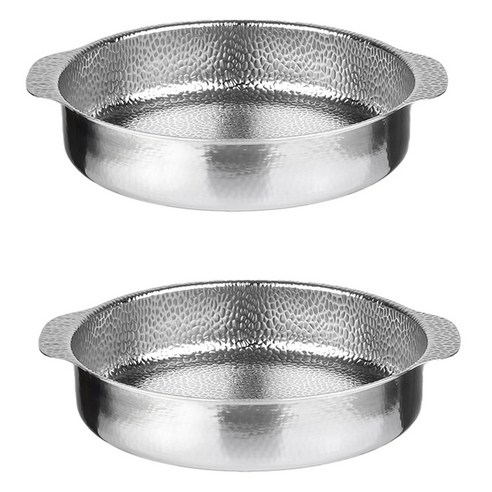 플라라 스텐 인덕션 전골 톤톤 원통형 냄비, 실버, 2개, 24cm