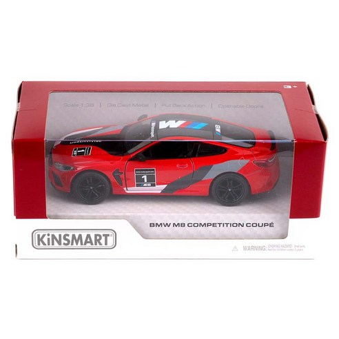 킨스마트 BMW M8 컴페티션 쿠페 W KT5425WF 자동차 작동완구, 레드, 1개