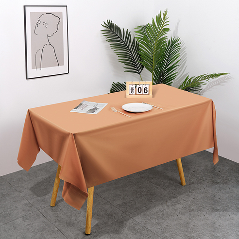 인아트 깔끔한 식탁보, 로즈골드, 1개, 137 x 183 cm