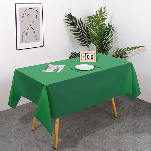 인아트 깔끔한 식탁보, 딥그린, 137 x 183 cm, 1개
