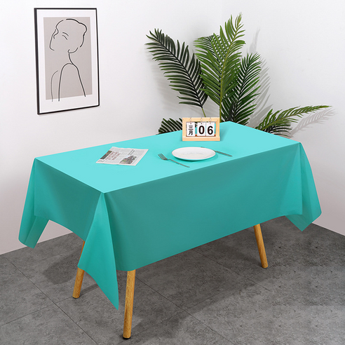 인아트 깔끔한 식탁보, 레이크블루, 1개, 137 x 183 cm
