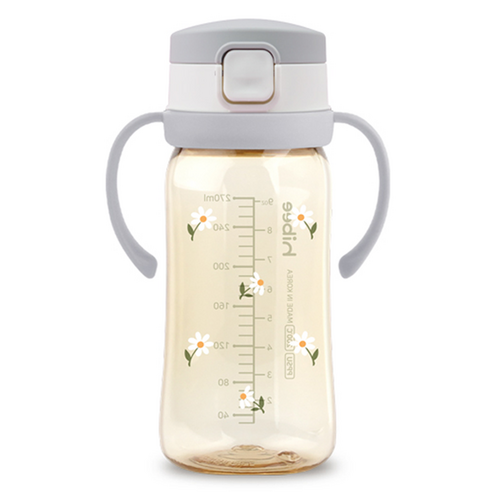 하이비 유아용 PPSU 에잇벤트 원터치 빨대컵 270ml, 1개, 데이지 그레이