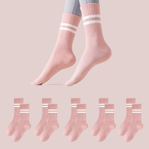 엘쏘 여성용 필라테스 양말 논슬립 요가 토삭스 5켤레 세트