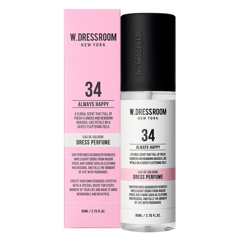더블유드레스룸 드레스퍼퓸, No 34 올웨이즈해피, 80ml, 1개