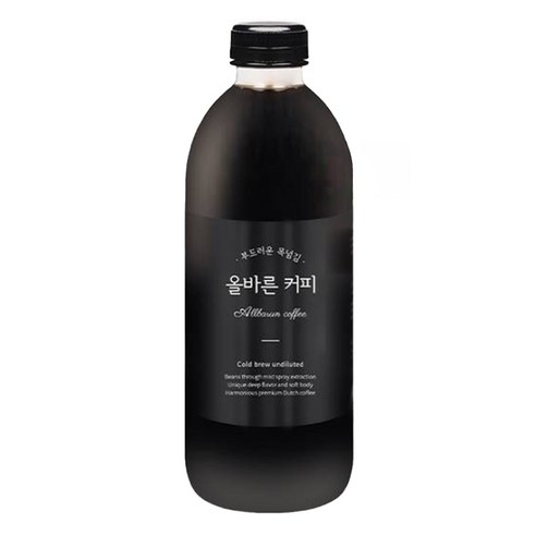 올바른커피 콜롬비아 수프리모 콜드브루 원액 더치커피, 1L, 1개입, 1개