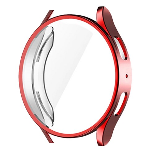 아이엠판다 갤럭시워치 풀커버 실리콘 케이스 44mm, 레드