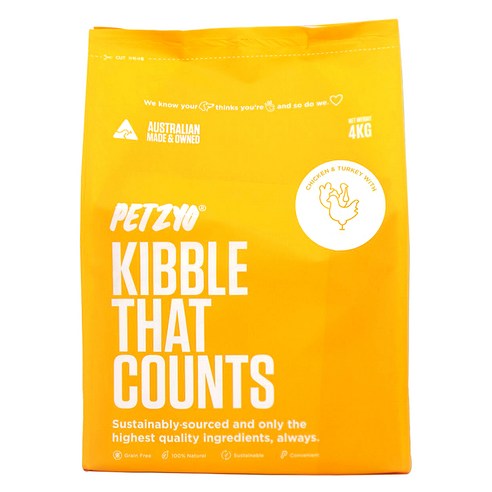 펫죠 전연령 강아지 청정호주 키블댓카운트 사료, 닭, 4kg, 1개