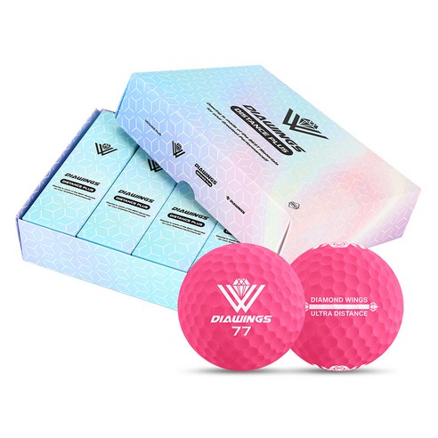다이아윙스 고반발 비거리 골프공 2피스 42.8mm M2, 무광핑크, 12개입, 1개