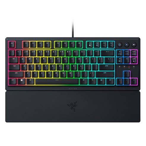 레이저 Ornata V3 유선 텐키리스 게이밍 키보드, 블랙, RZ03-0488, 제조사축