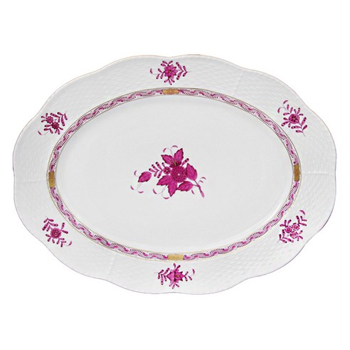 Herend 아포니 오발 플레이트 345, 퍼플, 1개