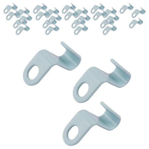 간편한 공간활용 드레스룸 옷걸이 연결 고리 후크, 하늘, 30개