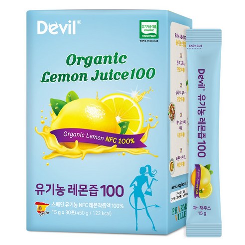악마 유기농 레몬즙 100 30p, 15g, 1개