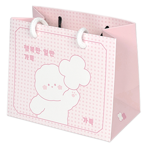 도나와친구들 클로버 친구들 쇼핑백, 행복한 일만 가득 미니, 4개