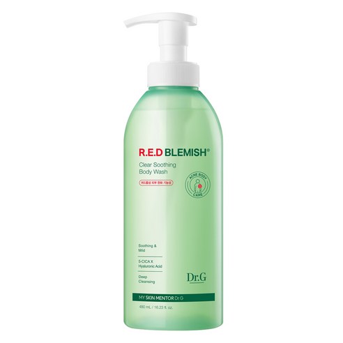 닥터지 레드 블레미쉬 클리어 수딩 바디워시, 480ml, 1개 - 유아바디워시 | 쿠팡