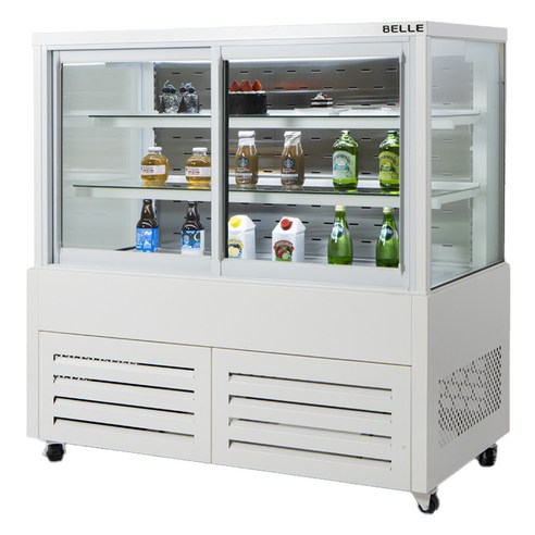 BELLE 프리미엄 쇼케이스 사각 앞문형 화이트 방문설치, JSF-900W