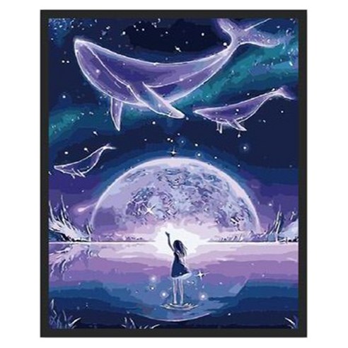 아이두일상취미 DIY 명화그리기 세트 40 x 50 cm, 돌고래, 1개