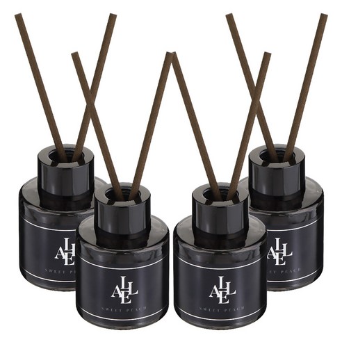 알레 블랙 디퓨저, 4개, 50ml, 스위트피치