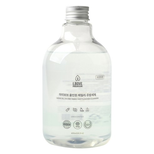 아이보브 올인원 패밀리 젖병 식기세제 용기, 600ml, 1개
