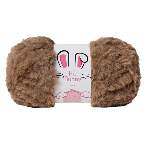 yarna 하이 바니 밍크털실 100g, 08애쉬브라운, 1개