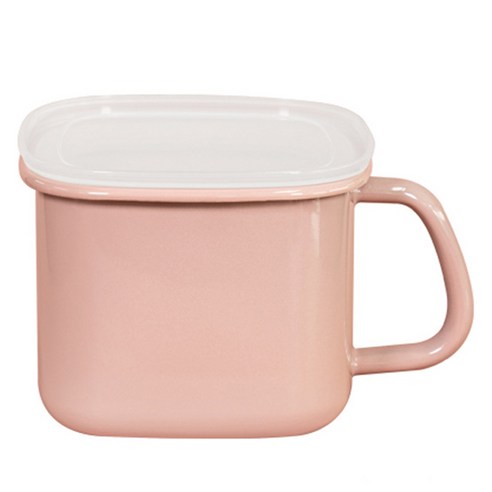 에지리 쿡앤씰 법랑 사각밀폐저그 18.5cm, 애쉬핑크, 1개, 144mm