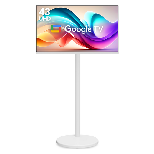 [10% 환급가전] 이노스 4K UHD QLED 스마트 이동식 구글 TV + 고급형 무빙 스탠드 세트