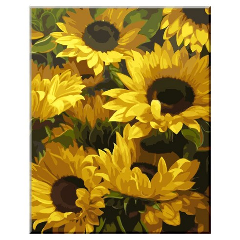 모모픽스페인팅 DIY 명화 그리기 40 x 50 cm, I21 풍성한 해바라기, 1개
