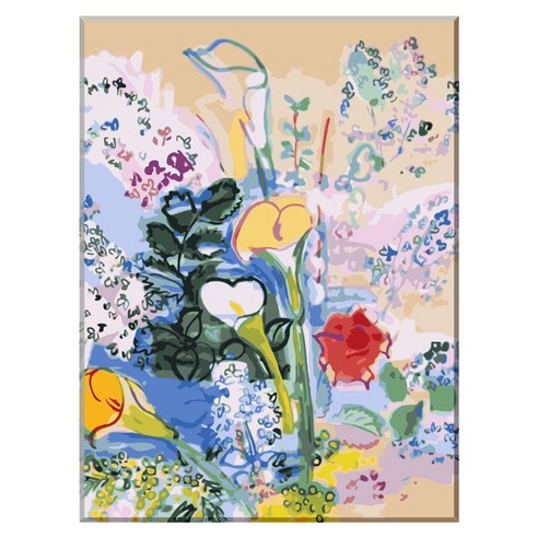 모모픽스페인팅 DIY 명화 그리기 60 x 75 cm, WK13 라울뒤피 릴리앤로즈, 1개