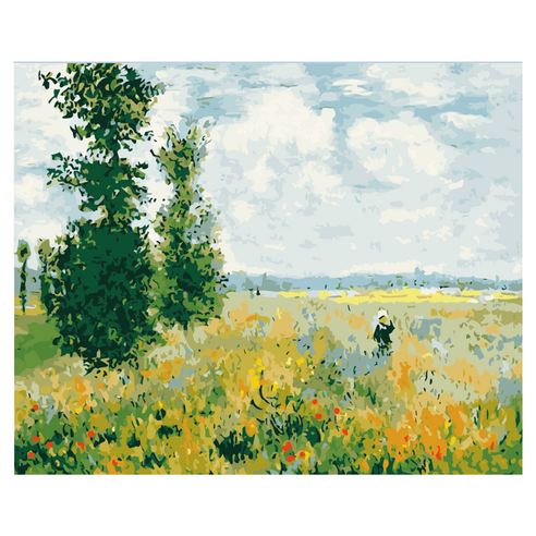 모모픽스페인팅 DIY 명화 그리기 60 x 75 cm, WP15 모네 야생양귀비, 1개