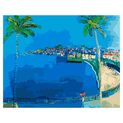 모모픽스페인팅 DIY 명화 그리기 40 x 50 cm, J55 라울뒤피 니스의해변, 1개