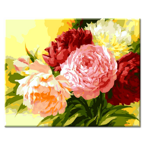 모모픽스페인팅 DIY 명화 그리기 40 x 50 cm, I54 풍요로운 함박꽃, 1개