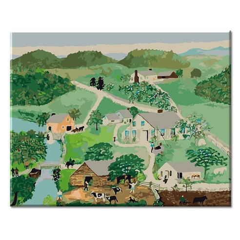 모모픽스페인팅 DIY명화그리기 40 x 50 cm, J78 그랜드마 모지스 낡은 양동이, 1개