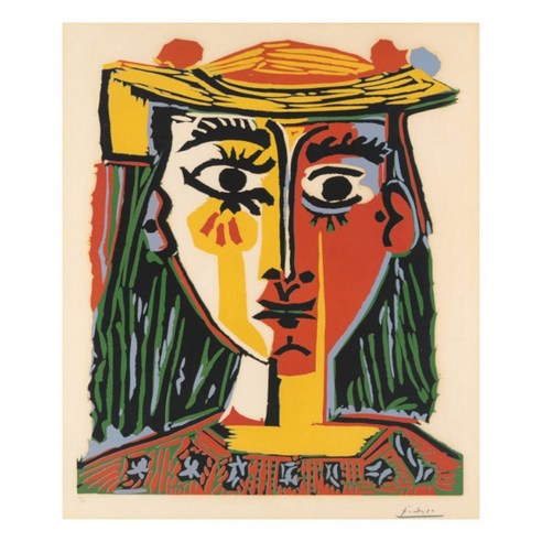 모모픽스페인팅 DIY명화그리기 40 x 50 cm, H17 피카소 모자쓴여인, 1개