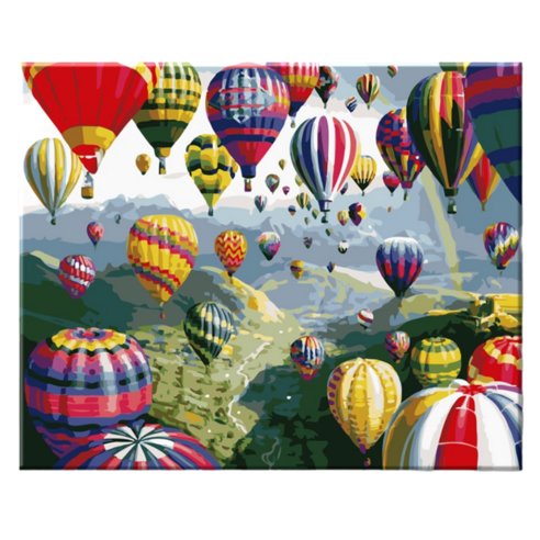 모모픽스페인팅 DIY명화그리기 40 x 50 cm, J64 열기구 여행, 1개