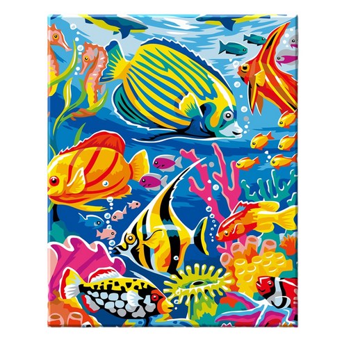 모모픽스페인팅 DIY명화그리기 40 x 50 cm, G22 트로피컬 피쉬, 1개