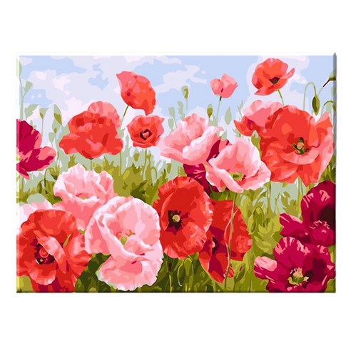 모모픽스페인팅 DIY명화그리기 40 x 50 cm, I61 분홍양귀비들판, 1개