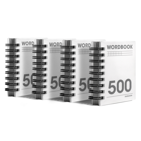 모트모트 한손에 쏙 단어장 워드북 500단어 198매, 화이트, 4개