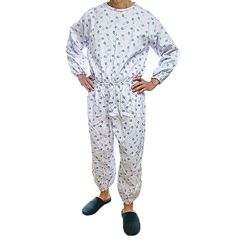 메디코 뒷지퍼 성인우주복 M, 국화블루, 1개