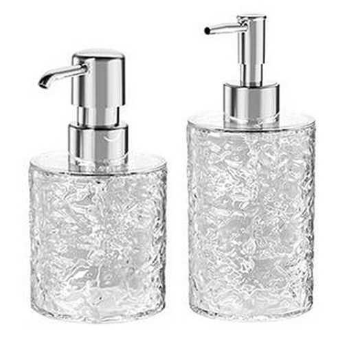 모나코올리브 샹드리에 원형 세제 디스펜서 300ml + 400ml 세트, 투명, 1세트