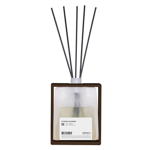 아로니카 내츄럴 우드 다크 코팅 프레임 챕터 디퓨저, 시트러스플라워, 200ml, 1개