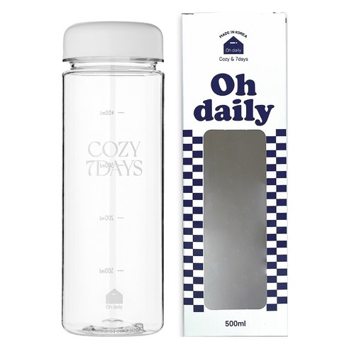 오데일리 트라이탄 보온보냉 물병, 화이트, 1개, 500ml
