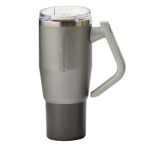 오슬로 리볼브 G 회전 핸들 텀블러, 그레이, 950ml, 1개