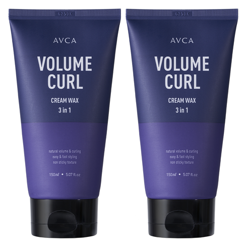 아브카 3 in 1 볼륨 앤 컬크림 왁스, 150ml, 2개