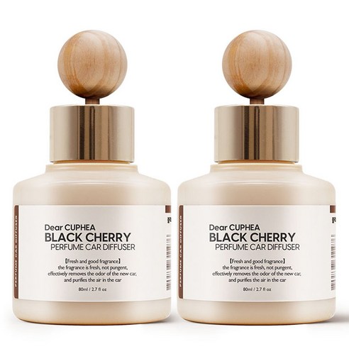 디어쿠페아 차량용 디퓨저 80ml 본품, 2개, 블랙체리