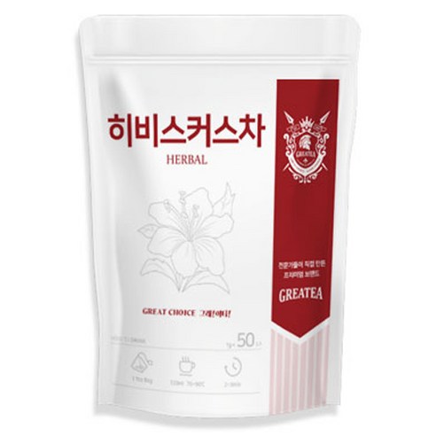 Greatea 히비스커스차, 1개, 50개입, 1g