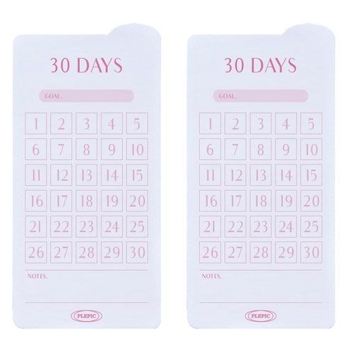 플레픽 라운드 점착식 메모잇, 30일, 2개, 1개입