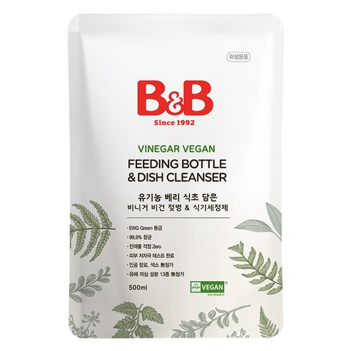 비앤비 젖병 식기세정제 리필, 1개, 500ml