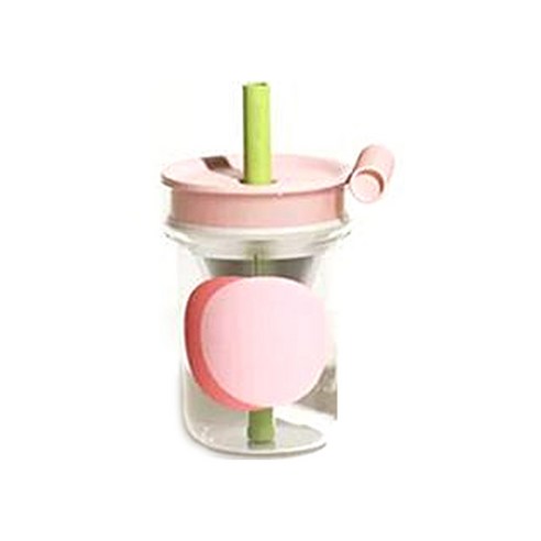 차코랩 내열유리 빨대 텀블러, 핑크, 1개, 560ml
